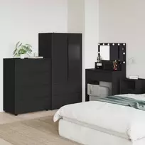 Saugojimo spintos Juoda 80 x 48 x 105 cm Apdirbta mediena
