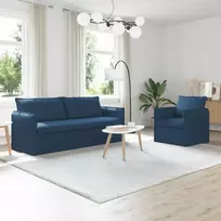 Sofos komplektas 2 pcs Mėlyna 196 x 82 x 85 cm Audinys