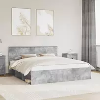 Lovos rėmas Betoninė 180 x 200 cm Apdirbta mediena