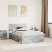Lovos rėmas Betoninė 120 x 200 cm Apdirbta mediena