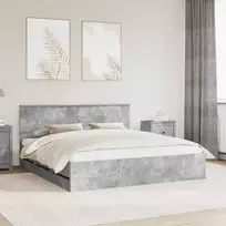 Lovos rėmas Betono pilka 180 x 200 cm Inžinerinė mediena