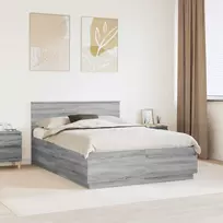 Lovos rėmas Pilka sonoma ąžuolo 160 x 200 cm Apdirbta mediena