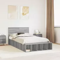 Lovos rėmas Pilkas Sonoma 120 x 200 cm Apdirbta mediena