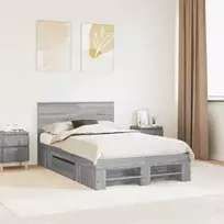Lovos rėmas Pilkas Sonoma 120 x 200 cm Apdirbta mediena
