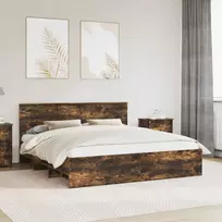 Lovos rėmas Rūkyta ąžuolas 180 x 200 cm Apdirbta mediena