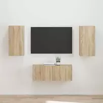 TV spintelių komplektas 2 pcs Sonoma ąžuolas Apdirbta mediena