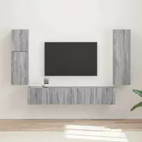 TV spintelių komplektas 4 pcs Pilkas Sonoma Apdirbta mediena