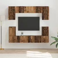 TV spintelių komplektas 5 pcs Senovinis medis Apdirbta mediena