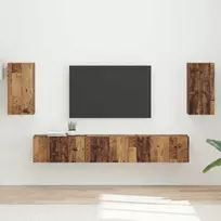 TV spintelių komplektas 5 pcs Senas medis Apdirbta mediena