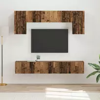 TV spintelių komplektas 4 pcs Senas medis Apdirbta mediena