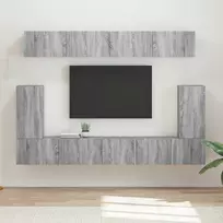 TV spintelių komplektas 5 pcs Pilkas Sonoma Apdirbta mediena
