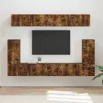 TV spintelių komplektas 5 pcs Rūkyta ąžuolas Apdirbta mediena