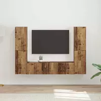 TV spintelių komplektas 6 pcs Senovinis medis Apdirbta mediena