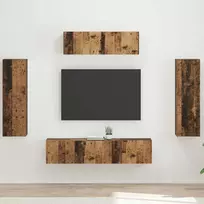 Televizoriaus spintelė 5 pcs Senas medis