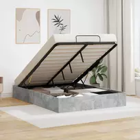 Otomano lovos rėmas Betono Pilka 120 x 200 cm Dirbtinė mediena