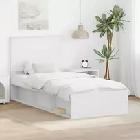 Lovos rėmas Balta 90 x 200 cm Kietos pušies mediena