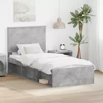 Lovos rėmas Betoninė 90 x 200 cm Kietos pušies mediena