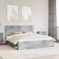 Lovos rėmas Betoninė 180 x 200 cm Kietos pušies mediena