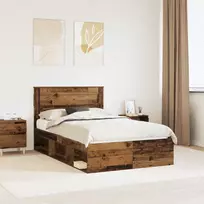 Lovos rėmas Senas medis 135 x 190 cm Kietos pušies mediena