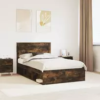 Lovos rėmas Rūkyta ąžuolas 120 x 200 cm Kietos pušies mediena