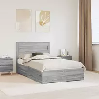 Lovos rėmas Pilkas Sonoma 120 x 200 cm Apdirbta mediena