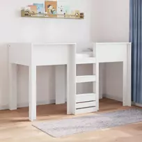Vaikų dvigulė lova Balta 75 x 190 cm Apdirbta mediena