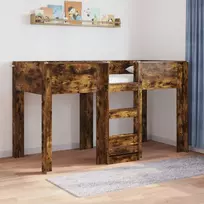 Vaikų dvigulė lova Rūkyta ąžuolas 75 x 190 cm Apdirbta mediena