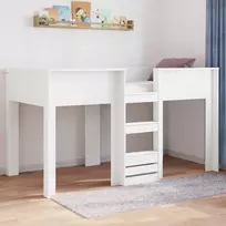 Vaikų dvigulė lova Balta 100 x 200 cm Apdirbta mediena