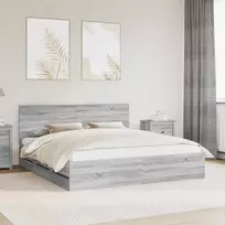 Lovos rėmas Pilkas Sonoma 180 x 200 cm Inžinerinė mediena