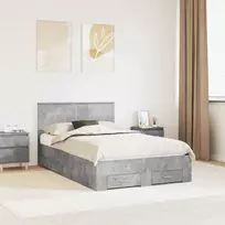 Lovos rėmas Betono pilka 120 x 200 cm Apdirbta mediena