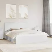 Lovos rėmas Balta 180 x 200 cm Kietos pušies mediena