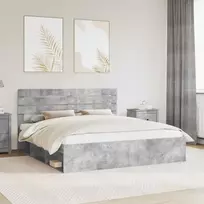 Lovos rėmas Betoninė 180 x 200 cm Kietos pušies mediena