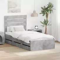 Lovos rėmas Betono pilka 90 x 200 cm Inžinerinė mediena