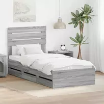 Lovos rėmas Pilkas Sonoma 90 x 200 cm Inžinerinė mediena