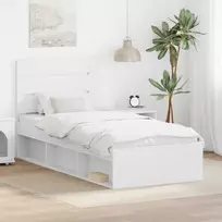 Lovos rėmas Balta 90 x 200 cm Kietos pušies mediena