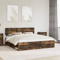 Lovos rėmas Rūkyta ąžuolas 180 x 200 cm Kietos pušies mediena