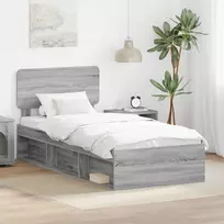 Lovos rėmas Pilkas Sonoma 90 x 200 cm Kietos pušies mediena