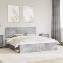 Lovos rėmas Betoninė 180 x 200 cm Kietos pušies mediena