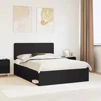 Lovos rėmas Juoda 160 x 200 cm Kietos pušies mediena