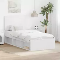 Lovos rėmas Balta 90 x 200 cm Kietos pušies mediena