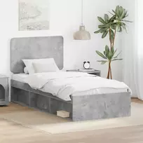 Lovos rėmas Betoninė 90 x 200 cm Kietos pušies mediena