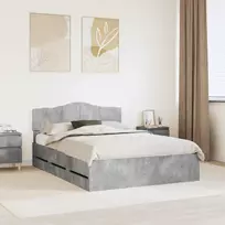 Lovos rėmas Betono pilka 150 x 200 cm Inžinerinė mediena