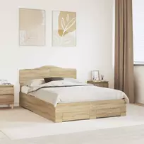 Lovos rėmas Sonoma ąžuolas 140 x 190 cm Apdirbta mediena