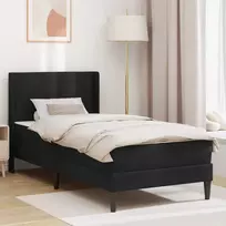 Lovos rėmas su čiužiniu su galvūgalio Juoda 80 x 200 cm Aksomas