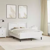 Lovos rėmas su čiužiniu Balta 140 x 190 cm Dirbtinė oda