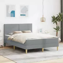 Lovos rėmas Šviesiai pilka 140 x 190 cm Poliesteris