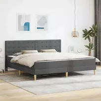 Lovos rėmas su čiužiniu Tamsiai pilka 180 x 200 cm audinys