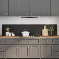 Virtuvės atbraila 2 pcs Juoda 100 x 40 cm grūdintas stiklas