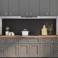 Virtuvės atbraila 2 pcs Juoda 100 x 60 cm grūdintas stiklas