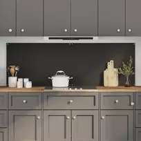 Virtuvės atbraila 2 pcs Juoda 90 x 60 cm grūdintas stiklas